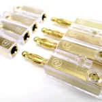 Conector pentru difuzoare 4mm2 aurit mufa/soclu insurubare ACV