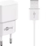 Incarcator dual Apple Lightning USB 2.4A 12W 1m alb Goobay