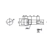 Intrerupator OFF-ON albastru prin apasare cu retinere rotund 1A 230VAC PBS 11C