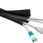 Manson de cabluri 1.8m textil flexibil 20-40mm negru Goobay