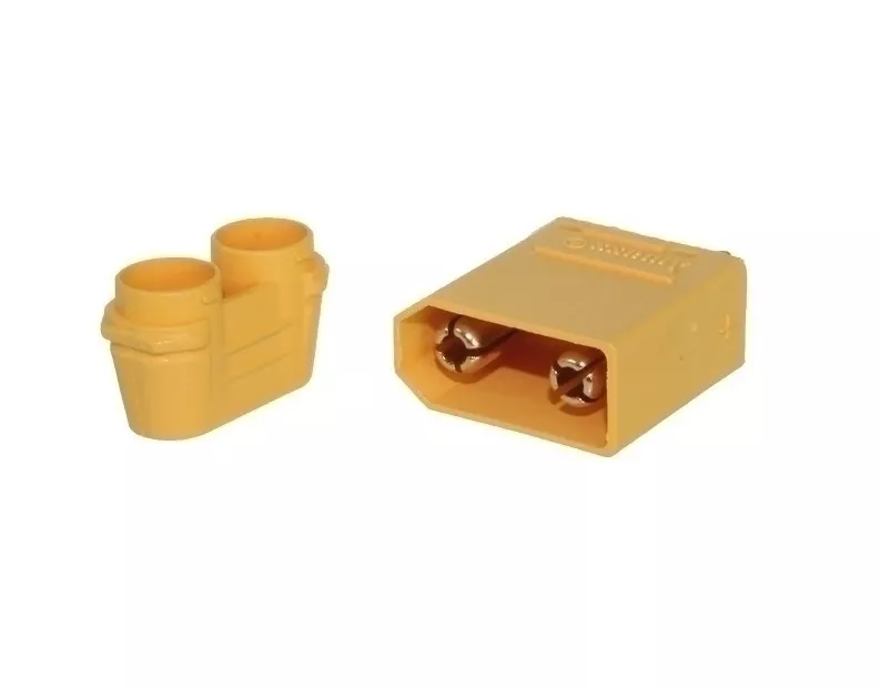 mufa-alimentare-dc-xt90-tata-pin-2-pe-cablu-lipite-40a-500v-amass Mufa alimentare DC XT90 tata PIN 2 pe cablu lipite 40A 500V AMASS - imagine 1