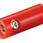 Mufa banana mama 4mm din plastic rosu Goobay