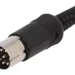 Mufa DIN 8 pini tata drept pe cablu cu lipire HIRSCHMANN 930 298-500 MAS 80S SCHWARZ