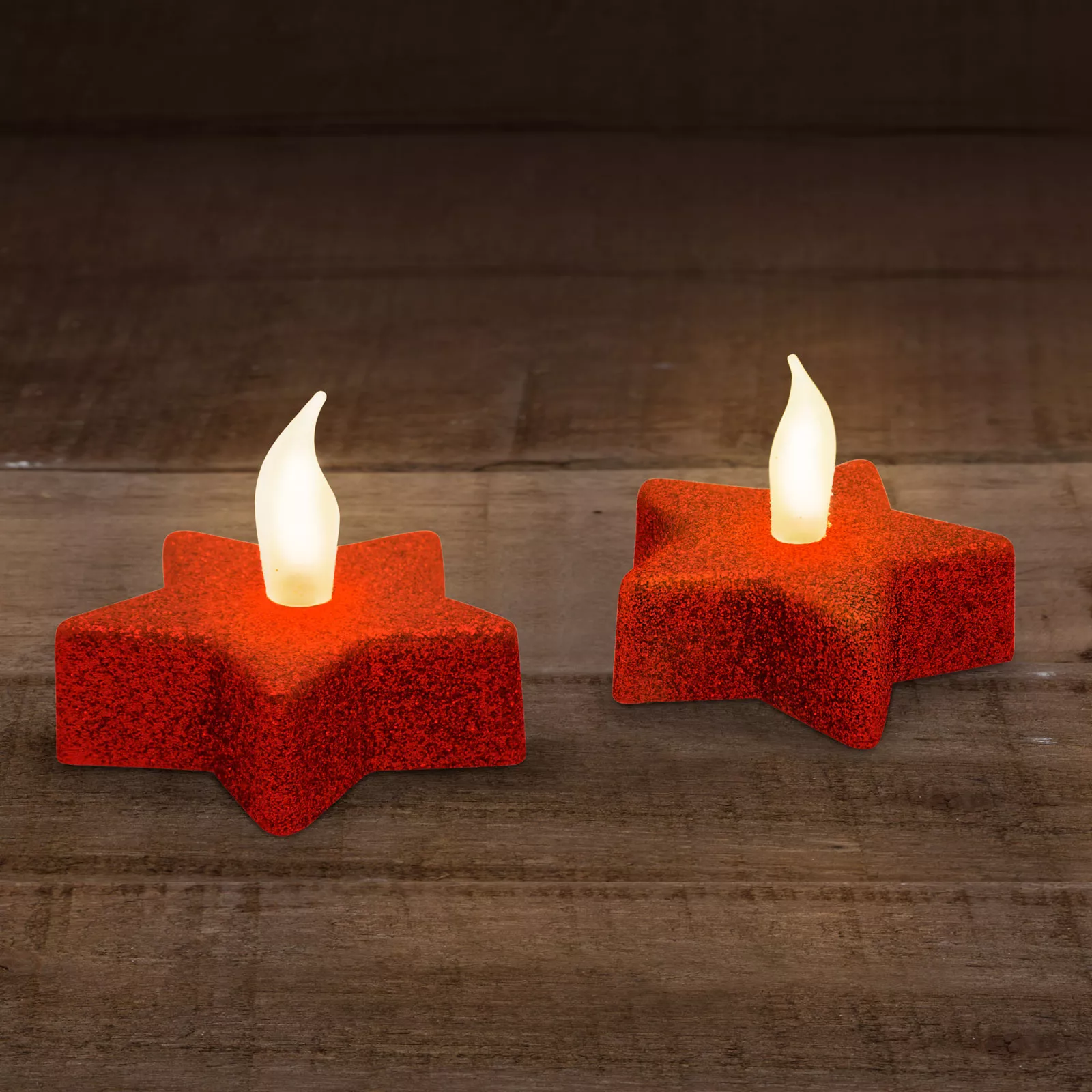 opait-cu-led-stea-cu-efect-flacara-suport-rosu-baterii-incluse-2buc Opait cu LED stea cu efect flacara suport rosu baterii incluse 2buc - imagine 1