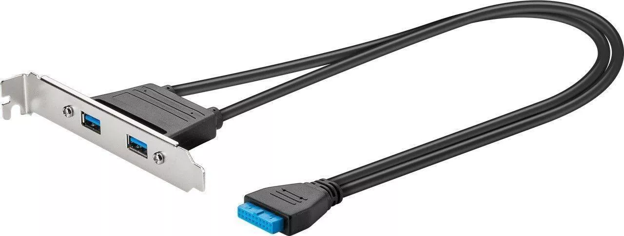 placa-usb-2x-usb-30-montare-pe-placa-de-baza-pc-goobay Placa USB 2x USB 3.0 montare pe placa de baza PC Goobay - imagine 1