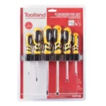Set 6 surubelnite cu maner ergonomic galben Toolland