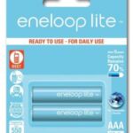 Set acumulatori Panasonic Eneloop Ni-MH 2x AAA(R3) 550mA lite Power 2buc BK-4LCCE/2BE