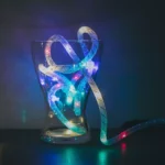 Sir de lumini de Craciun LED multicolor fir argintiu 2m 2x AAA 58032B Phenom