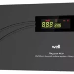Stabilizator automat de tensiune cu releu 1000VA orizontal Well AVR-REL-SLIMPOWER1000-WL