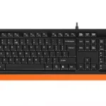 Tastatura cu fir A4Tech FK10 104 taste USB portocaliu