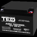 Acumulator AGM VRLA 12V 26Ah plumb acid 165x175x125 mm M5 terminal TED Battery Expert Holland