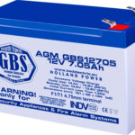 Acumulator AGM VRLA 12V 7.05Ah plumb acid pentru sisteme de securitate 151x65x95 mm F1 terminal GBS12705F1