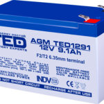 Acumulator AGM VRLA 12V 9.1Ah plumb acid 151x65x95 mm F2 terminal TED Battery Expert Holland