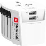 Adaptor priza universal SKROSS 1.302960 + 2x USB 150 tari EU SUA Japonia Australia China UK