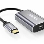 Adaptor USB type C tata - Mini DisplayPort mama PD 60W 4K 60Hz 0.2m gri Choetech HUB-M06