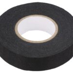 Banda textila W 19mm L 15m Thk 0.13mm acril modificat negru 3730 TKANINOWA PARCIANA 19MM-15M