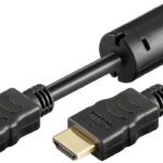 Cablu HDMI - HDMI 1m v1.4 HI-Speed conector aurit cu Ferita