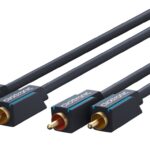 Cablu Profesional 2x RCA - 2x RCA 15m OFC cupru dublu ecaranat aurit Clicktronic 70385