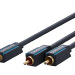 Cablu Profesional CLICKTRONIC audio STEREO JACK 3.5 mm AUX tata la 2x RCA tata STEREO 3m OFC COAX 50 ohm 70468 CLICKTRONIC
