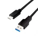 Cablu USB 3.0 A - USB type C 0.5m negru LOGILINK CU0167
