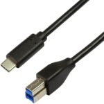 Cablu USB 3.0 B mufa - USB type C mufa 2m negru LOGILINK CU0163