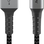 Cablu USB type C la USB-A 2.0 0.5m invelis textil cu conector metal 3A 60W 49295 Goobay