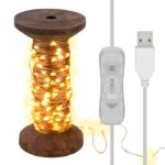 Fir 15m 150 micro LED alb cald 2700K 2W 3lm 5V cu cablu USB 3m si intrerupator 60342 Goobay