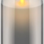 Lumanare LED Real Wax din sticla 7.5x12.5cm Goobay 60371