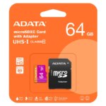 Micro SDXC Clasa 10 64GB ADATA AUSDX64GUICL10A1-RA1